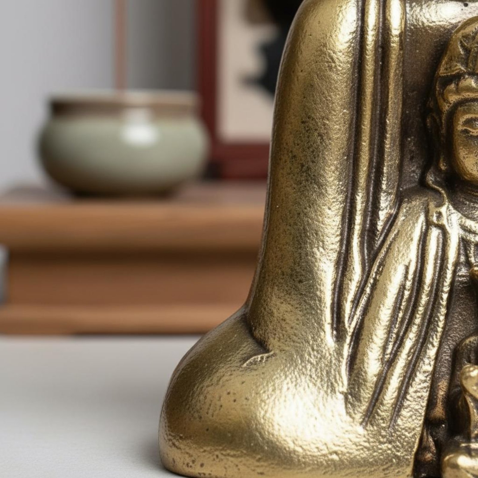 Home Office Ideas - Sakyamuni Boeddha-beeldje Prachtig vakmanschap Messing Boeddha-beeldje