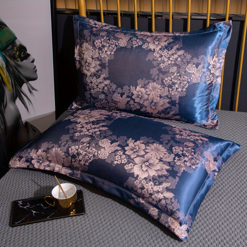Home Office Guest Room - 2 stuks luxe satijnen jacquard kussenslopen,