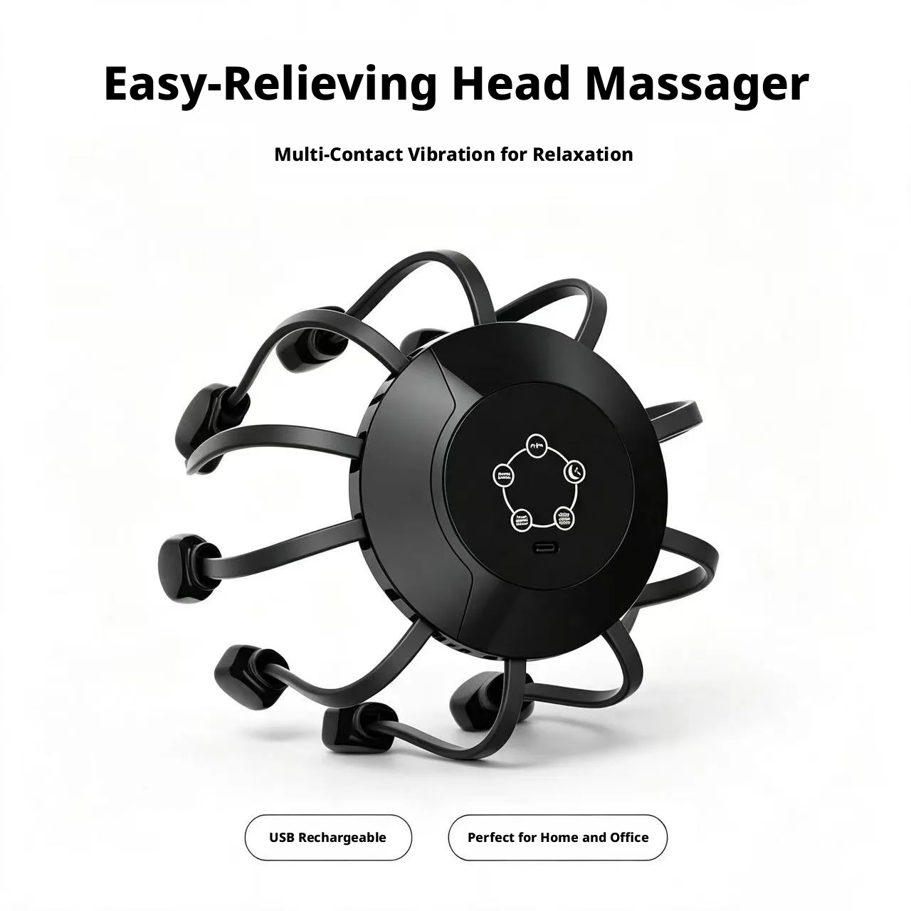 Home Office Head - Draagbare draadloze massageapparaat met vibratie, hoofdmassageklauw,