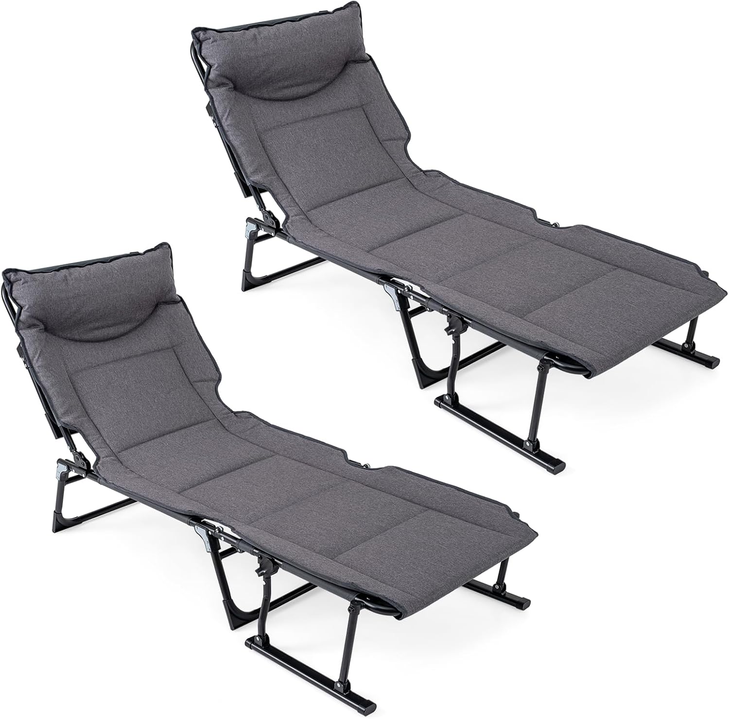 Home Office Head - Opvouwbare loungeset van 2, verstelbare relaxstoel,