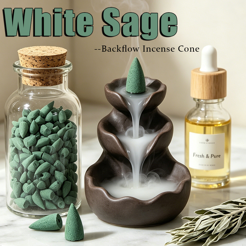 Home Office Guest Room - Witte Salie Geurende Backflow Wierookkegels, Natuurlijke