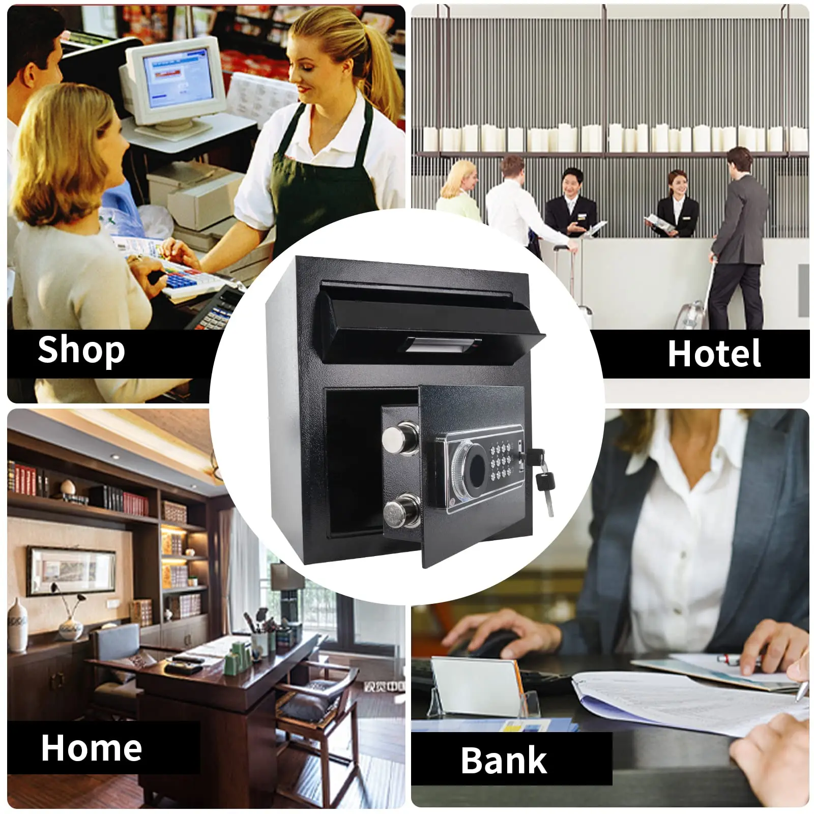 Home Office For Passport - -Veiligheidskluis met digitaal toetsenbord Veiligheidssleutelslot voor