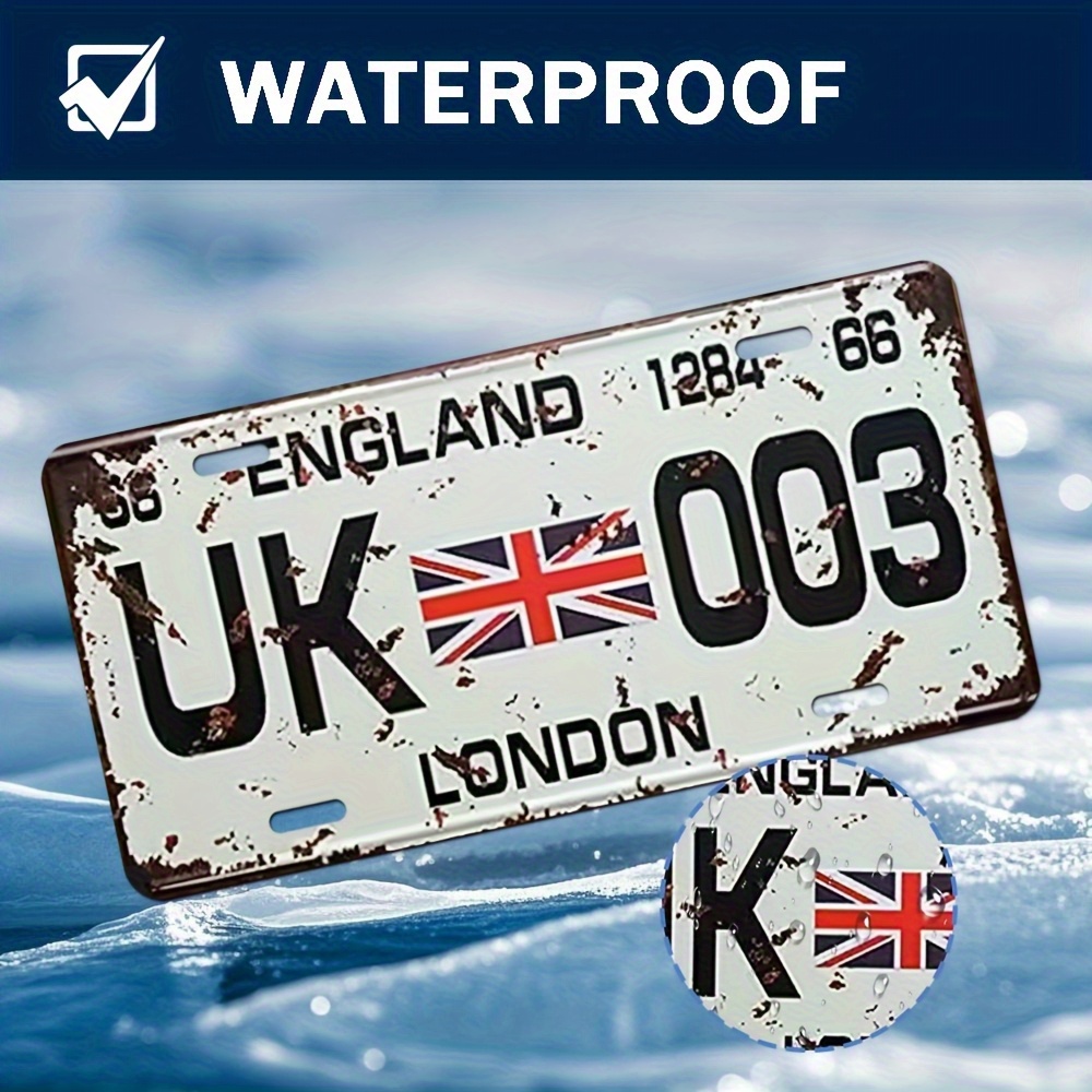 Home Office Of London - Vintage London UK nummerplaat aluminium bord