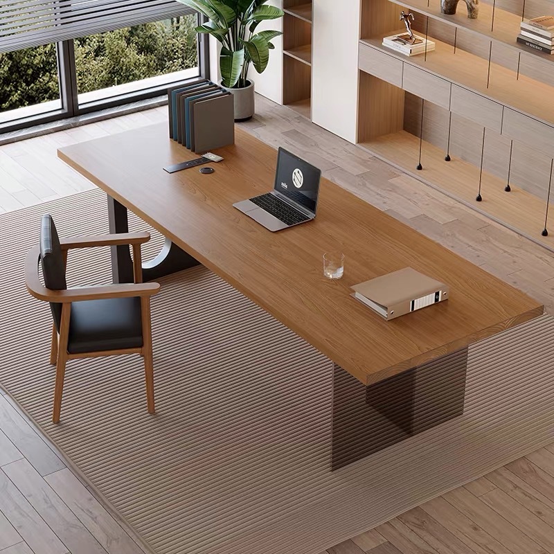 Home Office Living Room - Italiaans acryl zwevend houten bureau Modern