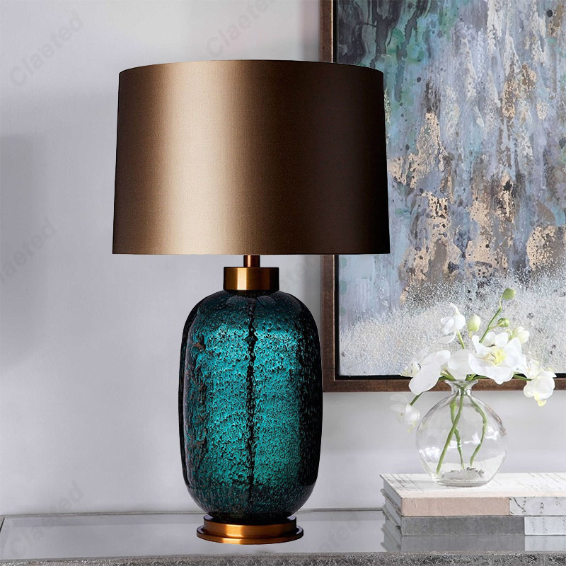 Home Office Guest Room - Moderne minimalistische LED Europese glazen tafellamp