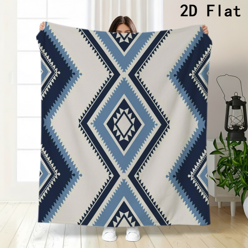 Home Office Guest Room - Navajo-stijl deken met diamantpatroon voor de