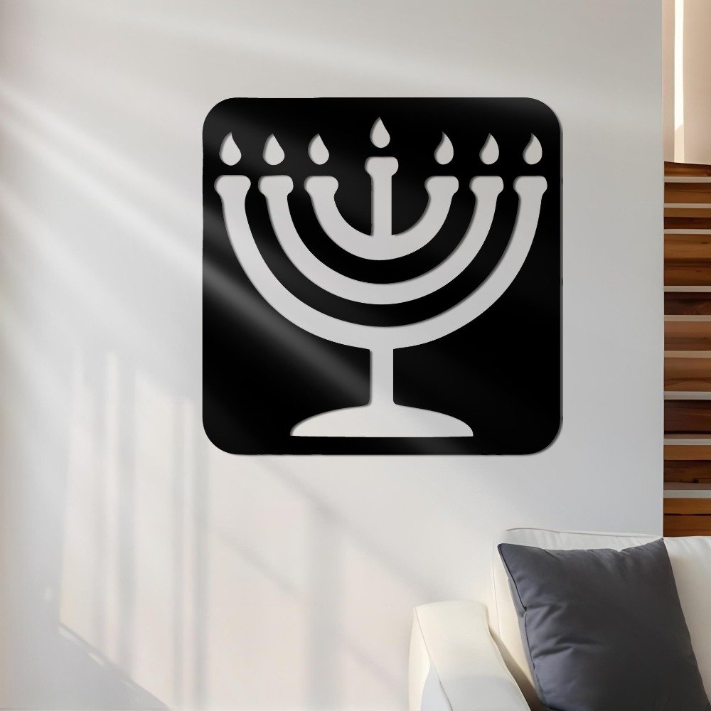 Home Office Decor - CIFBUY IJzeren Wanddecoratie Vintage Menorah Metalen