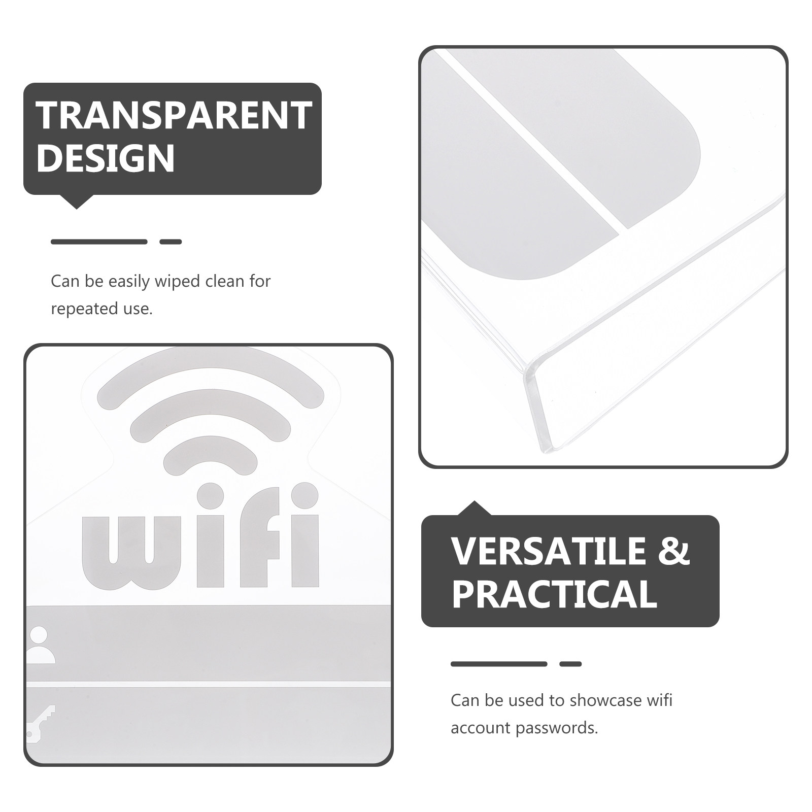 WiFi-wachtwoordbord Acryl Desk - Home Office Guest Room recensie en prijs
