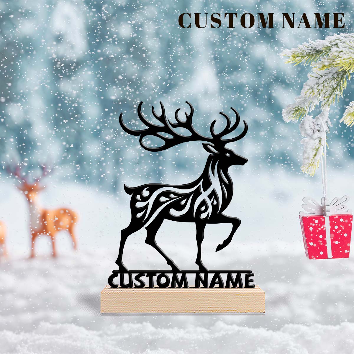 1Pc Csutom Running Deer Houten - Home Office Gifts recensie en prijs