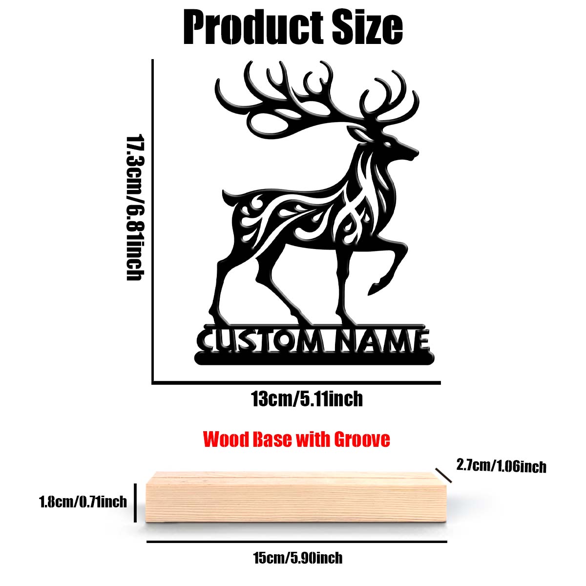 1Pc Csutom Running Deer Houten - Home Office Gifts recensie en prijs
