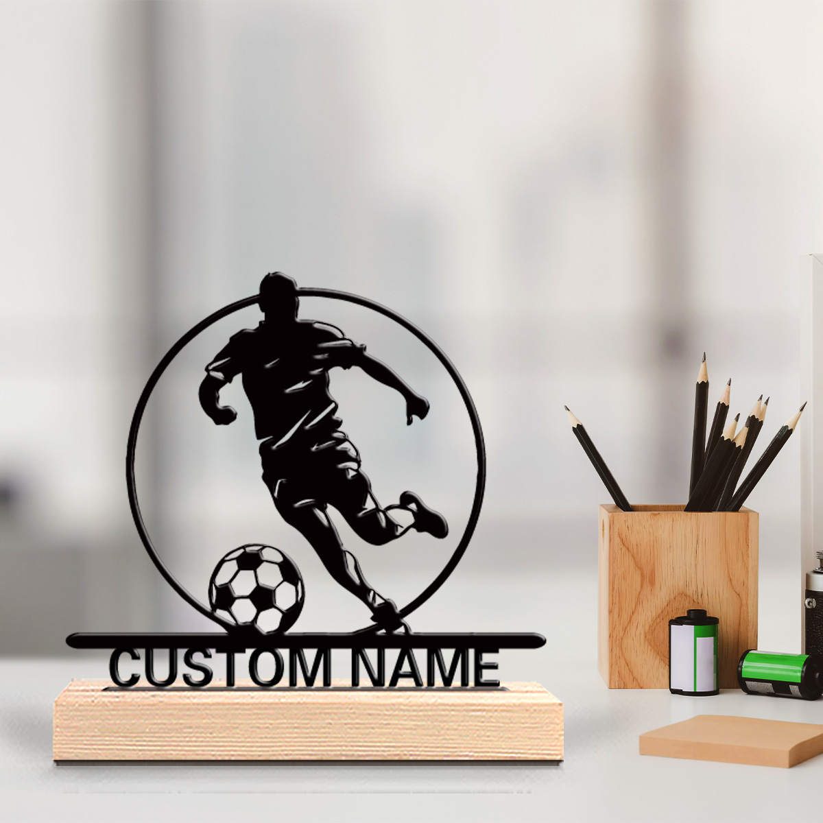 Aangepaste voetbalspeler metal - Home Office Ideas recensie en prijs