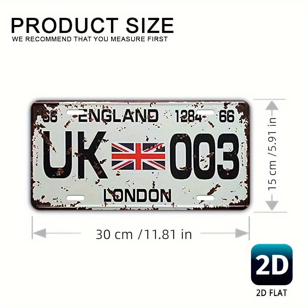 Vintage London UK nummerplaat  - Home Office Of London recensie en prijs