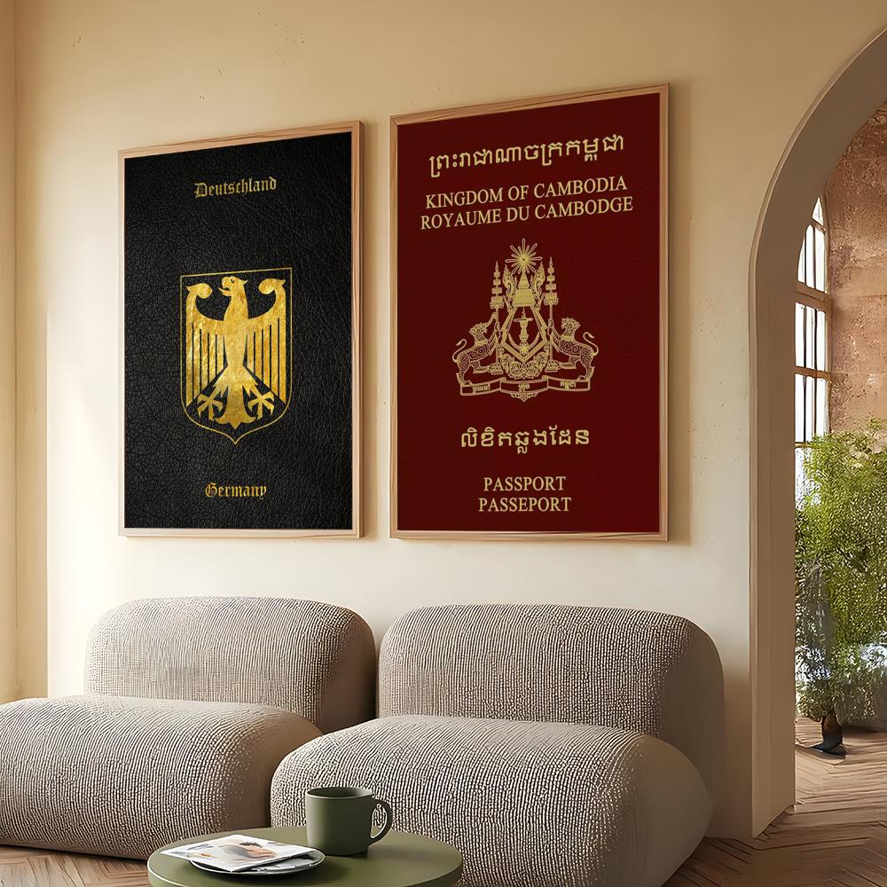 Dieprode paspoortenposter met  - Home Office For Passport recensie en prijs