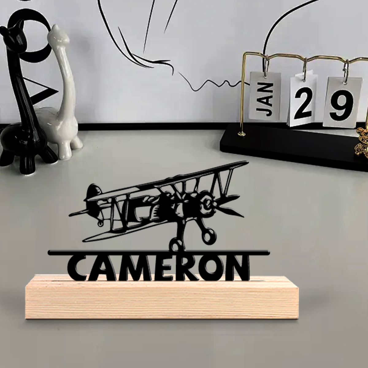 1Pc Csutom Naam Jet Vliegtuige - Home Office Gifts recensie en prijs