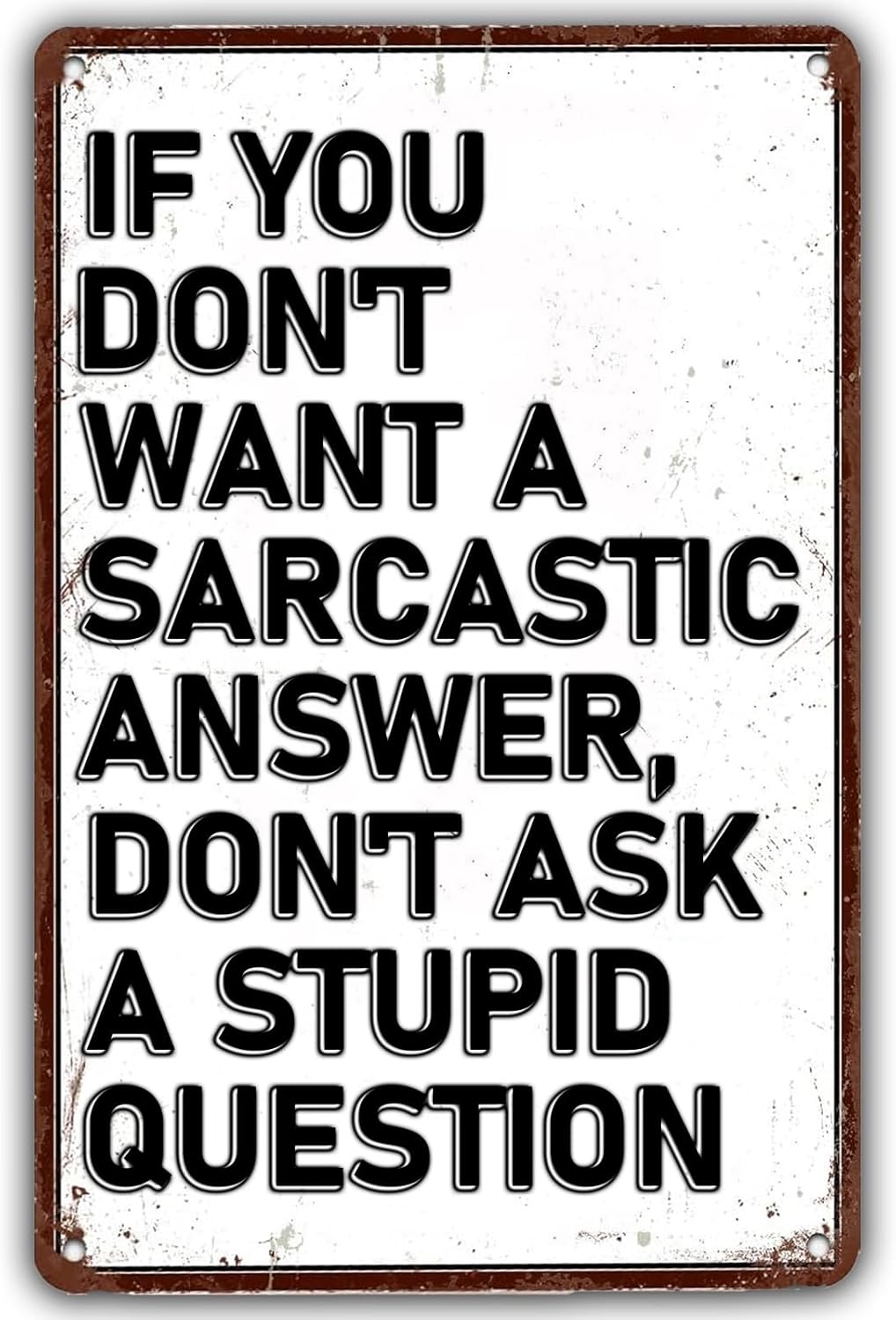 Retro metalen blikken bord: Al - Home Office Questions recensie en prijs