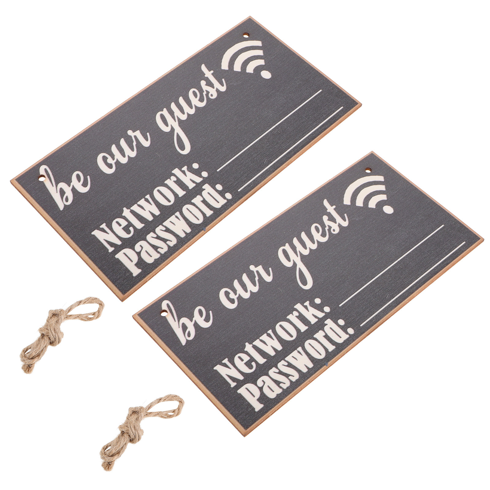 2 stuks houten WiFi-wachtwoord - Home Office Guest Room recensie en prijs